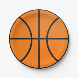 Basketbal Kinderen Sport Verjaardagsfeestje Papier Papieren Bordje