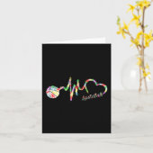 Basketbal Kleurrijke Rook Hartslag  Kaart (Gele Bloem)