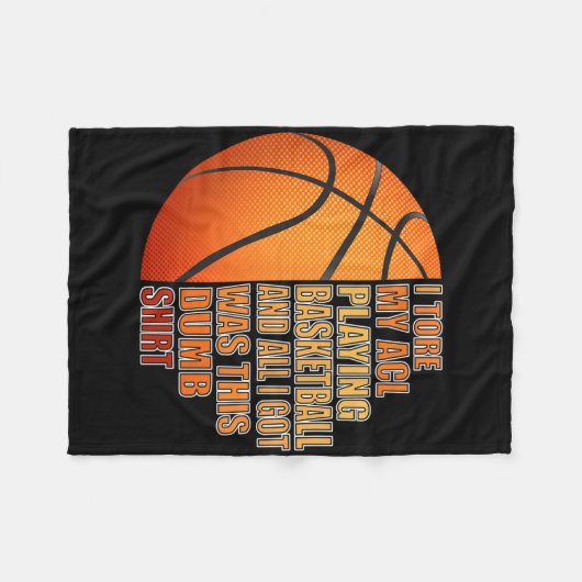 Basketbal Knie Ligament Letsel Leuk Fleece Deken (Voorkant (Horizontaal))
