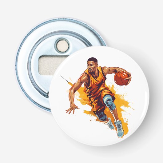 Basketbal knop fles opener (Voorkant)