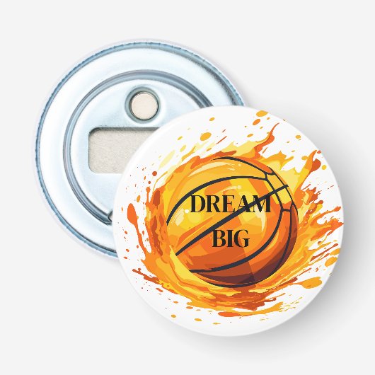 Basketbal knop fles opener (Voorkant)