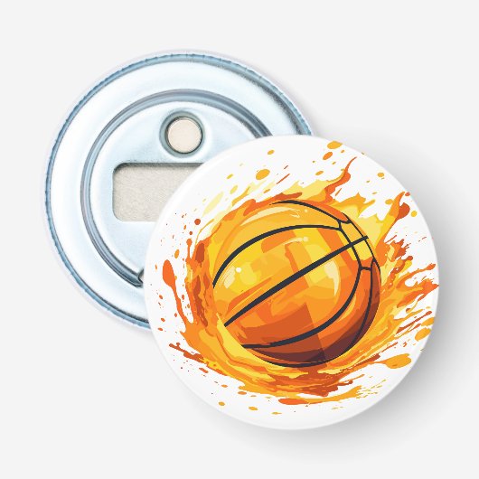Basketbal knop fles opener (Voorkant)