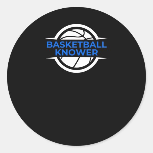 Basketbal Knower 2 Ronde Sticker (Voorkant)