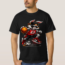 Basketbal Konijn Street Style Grafische T-Shirt