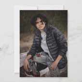 Basketbal Koning Gouden Kroon Foto Verjaardag Kaart (Achterkant)