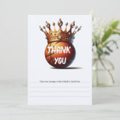 Basketbal Koning Gouden Kroon Verjaardag Bedankt Kaart (Staand voorkant)