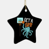Basketbal Krijg een Grip Octopus Quote Keramisch Ornament (Rechts)