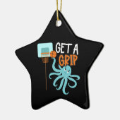 Basketbal Krijg een Grip Octopus Quote Keramisch Ornament (Links)