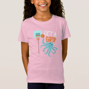 Basketbal Krijg een Grip Octopus Quote T-shirt
