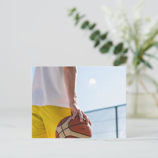 Basketbal Kunst Briefkaart (Staand voorkant)