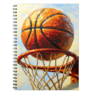 Basketbal Kunst Notitieboek - Sport Ontwerp Dagboe