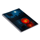 Basketbal Kunst Notitieboek - Sport Ontwerp Dagboe (Rechterzijde)