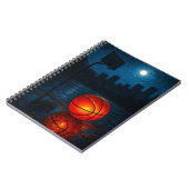 Basketbal Kunst Notitieboek - Sport Ontwerp Dagboe (Linkerzijde)