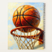 Basketbal Kunst Notitieboek - Sport Ontwerp Dagboe (Achterkant)