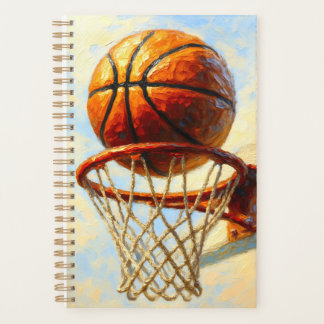 Basketbal Kunst Notitieboek - Sport Ontwerp Dagboe