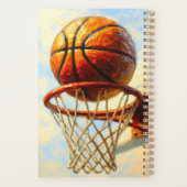 Basketbal Kunst Notitieboek - Sport Ontwerp Dagboe (Achterkant)