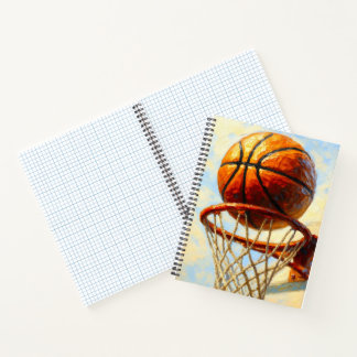 Basketbal Kunst Notitieboek - Sport Ontwerp Journa