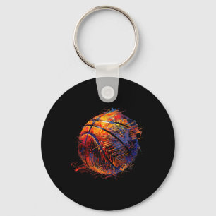 Basketbal kunstwerk Basketbal Hoop Tekenen Bal P Sleutelhanger