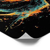 Basketbal Kunstwerk Basketbal Liefhebber Aquarel S Poster (Hoek)