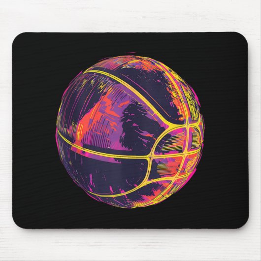 Basketbal kunstwerk Basketbal liefhebber balspeler Muismat (Voorkant)