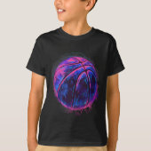 Basketbal kunstwerk Basketbal liefhebber Tekenen W T-shirt (Voorkant)