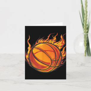 Basketbal kunstwerk Basketbal Lover Flaming Hot Dr Kaart