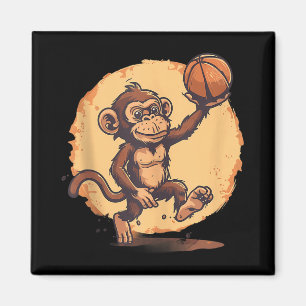 Basketbal kunstwerk basketbalspeler tekening Schat Magneet