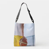 Basketbal Kunstwerk Crossbody Tas (Achterkant)