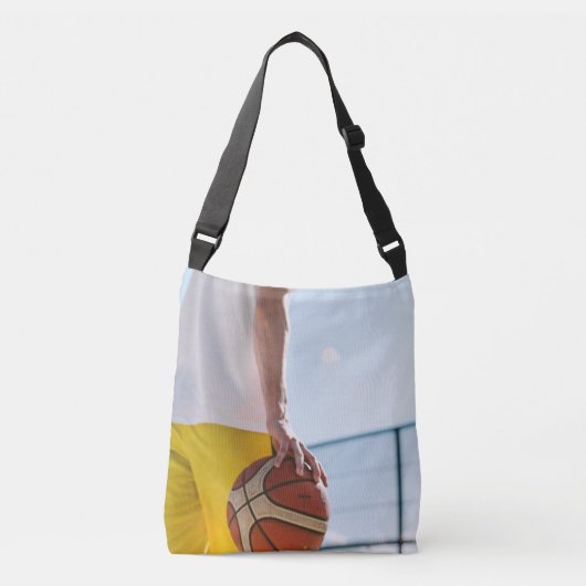 Basketbal Kunstwerk Crossbody Tas (Voorkant)