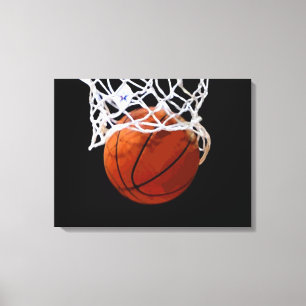 Basketbal Kunstwerk Verpakt Canvas