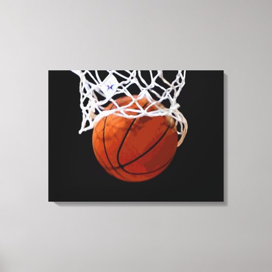 Basketbal Kunstwerk Verpakt Canvas (Voorkant)