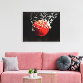 Basketbal Kunstwerk Verpakt Canvas (Insitu (Woonkamer))