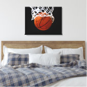 Basketbal Kunstwerk Verpakt Canvas Afdruk (Insitu (Slaapkamer))