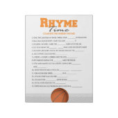 Basketbal Kwekerij Rhyme Baby shower Game Pack Notitieblok (Linkerzijde)