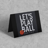 Basketbal laat bal spelen geboren om sport te winn kaart