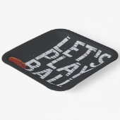 Basketbal laat bal spelen geboren om sport te winn papieren bordje (Gebogen)