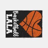 Basketbal Lala Fun Basketbal Hart Oma La La Fleece Deken (Voorkant (Horizontaal))
