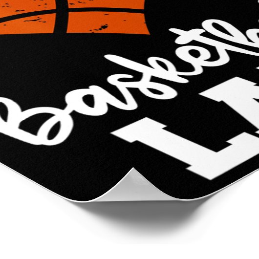 Basketbal Lala Fun Basketbal Hart Oma La La Poster (Hoek)