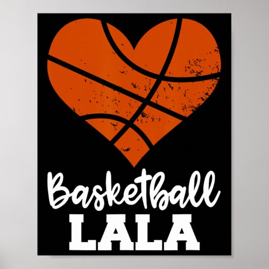 Basketbal Lala Fun Basketbal Hart Oma La La Poster (Voorkant)