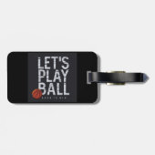 Basketbal Laten we ballen Basketballen is geboren  Bagagelabel (Achterkant horizontaal)