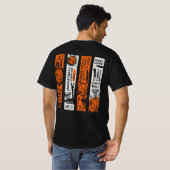 Basketbal League Achterkant Print T-shirt (Achterkant volledig)