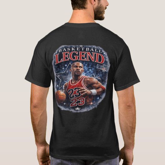 Basketbal Legende Heren T-shirt (Achterkant)