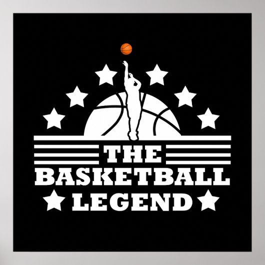 Basketbal legende speler voor coach poster (Voorkant)