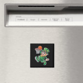 Basketbal Leprechaun St. Patrick's Day Grappig Spe Magneet (Insitu (Vaatwasser))
