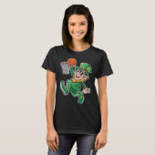 Basketbal Leprechaun St. Patrick's Day Grappig Spe T-shirt (Voorkant volledig)