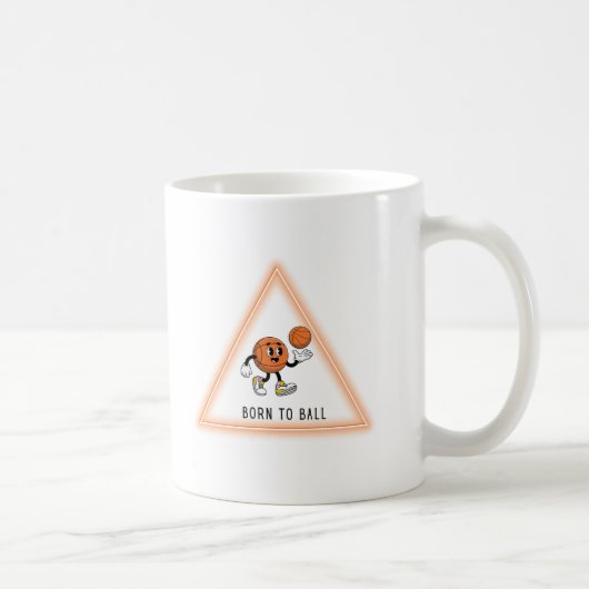 Basketbal leuk en cute ontwerp koffiemok (Rechts)