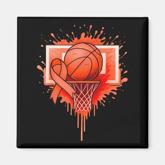 Basketbal Leukemie Kanker Overlevende Magneet (Voorkant)