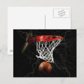 Basketbal liefde actie motivatie briefkaart (Voorkant / Achterkant)