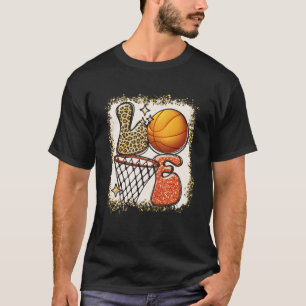 Basketbal LIEFDE Baller Meisje Leopard Print Sunfl T-shirt