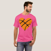 Basketbal Liefde Hart Gift T-shirt (Voorkant volledig)